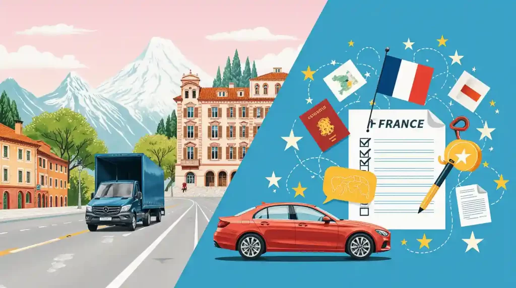 Importer une voiture d'Italie jusqu'en France